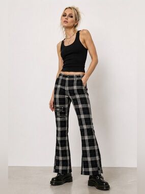 TORRID Black Plaid Zip Skinny Pants Size 16 NWT 🖤